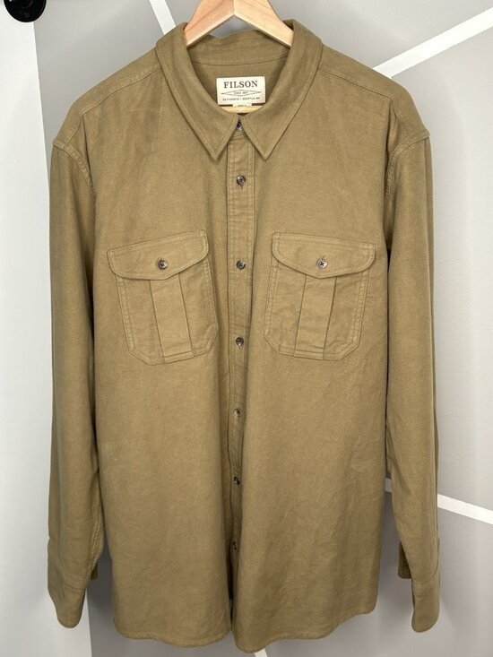 Filson Other - Filson Moleskin Seattle Shirt Men’s XXL Lovat Outdoor Green Pockets 11010394